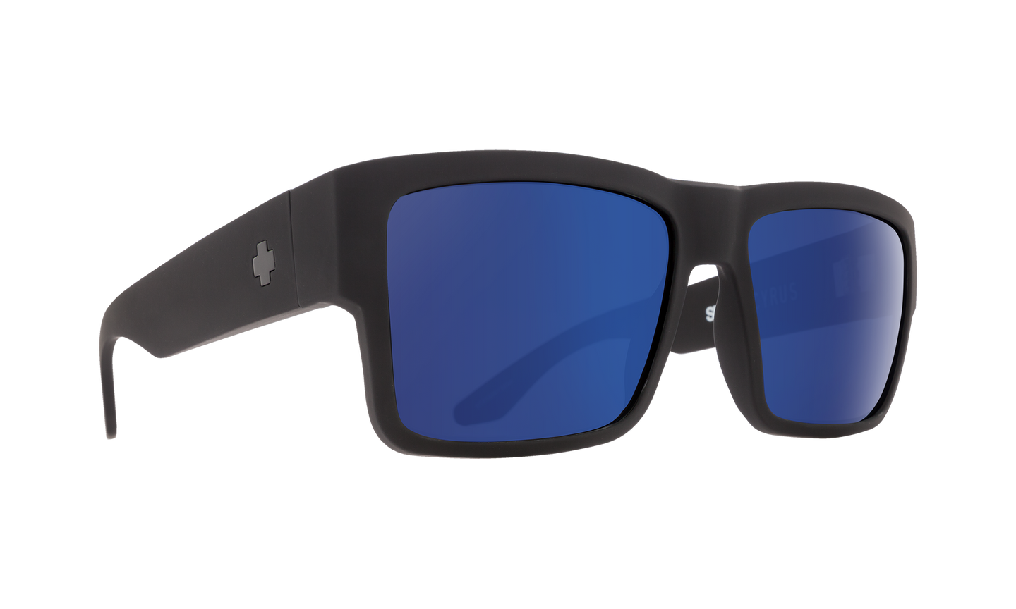 Spy Optic Sunglasses // Cyrus Soft Matte Black HD+ Blue Spectra